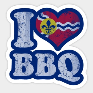 Love St Louis Missouri BBQ Barbecue Grilling Grill Sticker